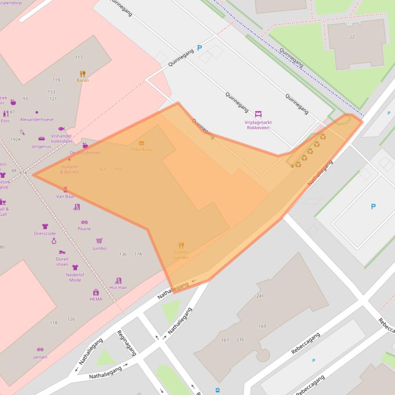 Kaart van postcodegebied 2719CS.