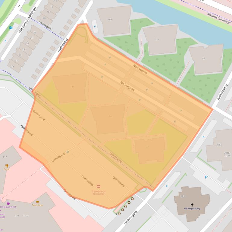 Kaart van postcodegebied 2719CX.