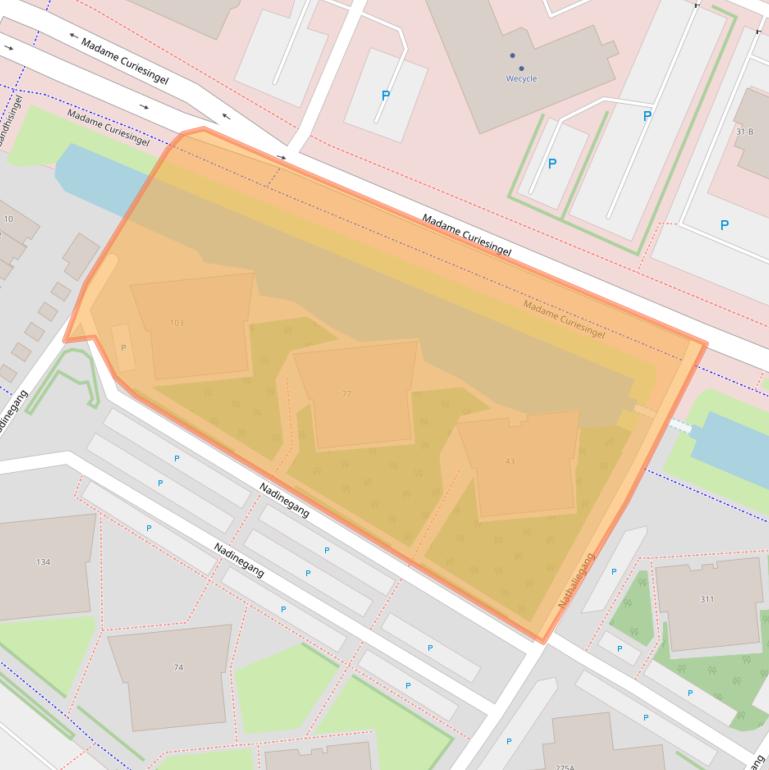 Kaart van postcodegebied 2719CZ.