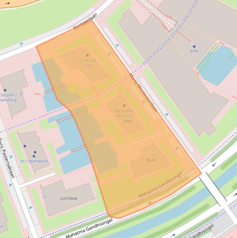 Kaart van postcodegebied 2719DB.