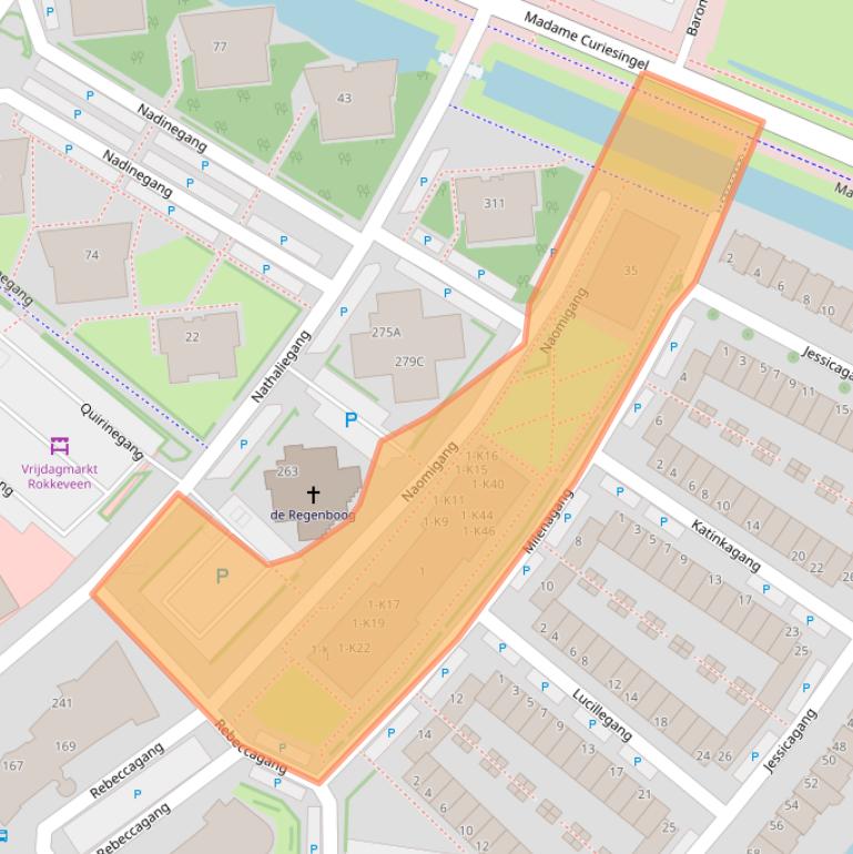 Kaart van postcodegebied 2719DC.