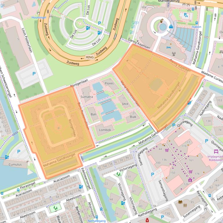 Kaart van postcodegebied 2719DX.