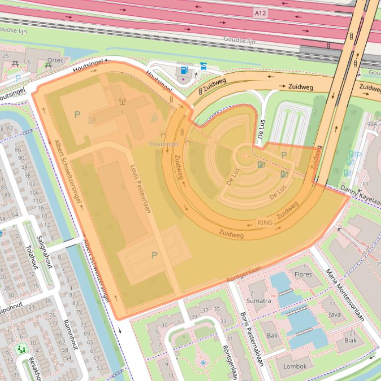 Kaart van postcodegebied 2719EE.