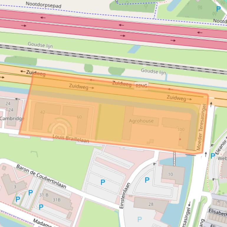 Kaart van postcodegebied 2719EK.