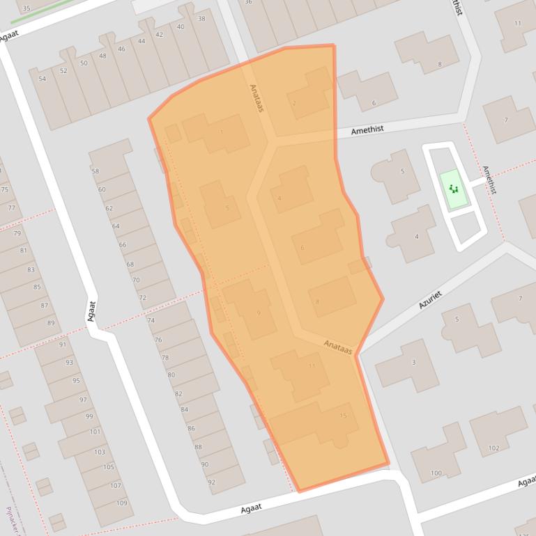 Kaart van postcodegebied 2719GK.