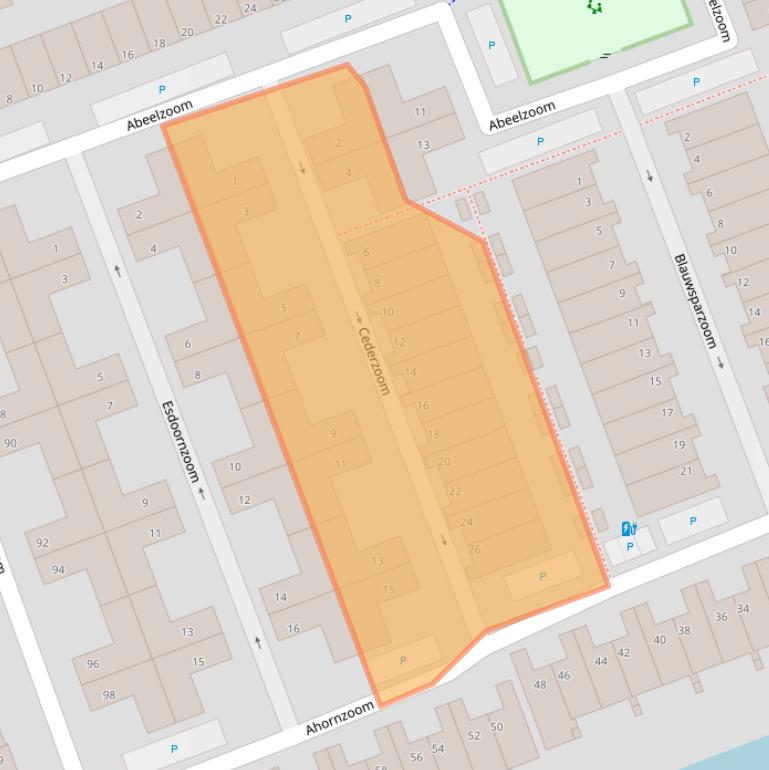 Kaart van postcodegebied 2719GP.