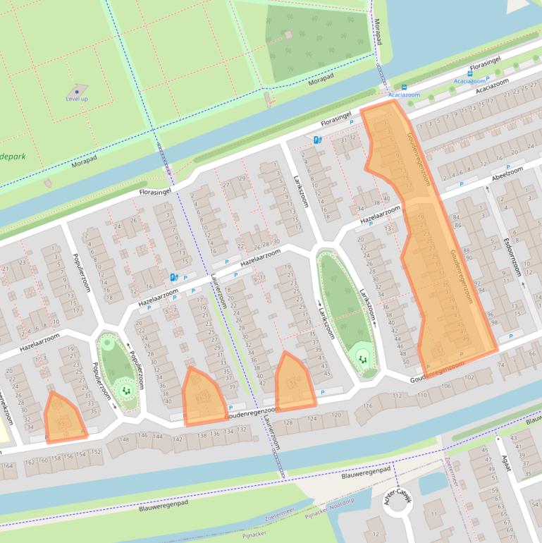 Kaart van postcodegebied 2719HA.