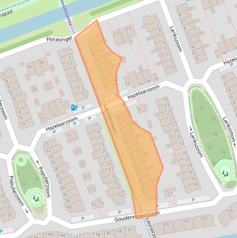 Kaart van postcodegebied 2719HK.