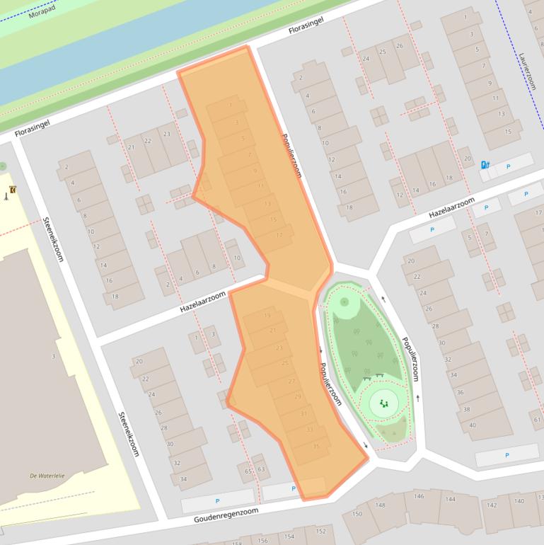 Kaart van postcodegebied 2719HL.