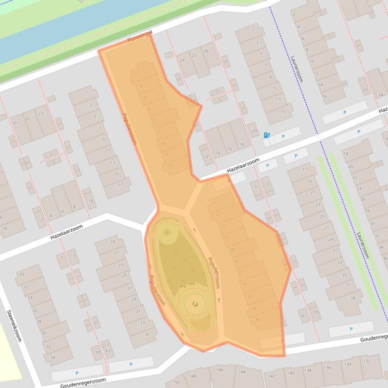 Kaart van postcodegebied 2719HM.