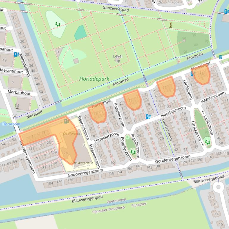 Kaart van postcodegebied 2719HP.