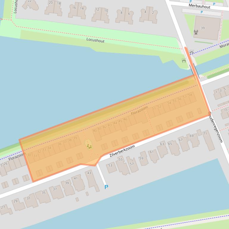 Kaart van postcodegebied 2719HS.