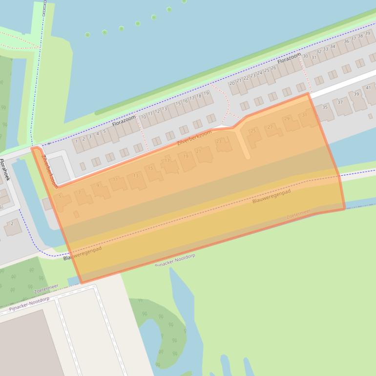 Kaart van postcodegebied 2719HW.