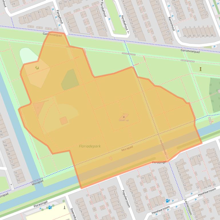 Kaart van postcodegebied 2719JA.