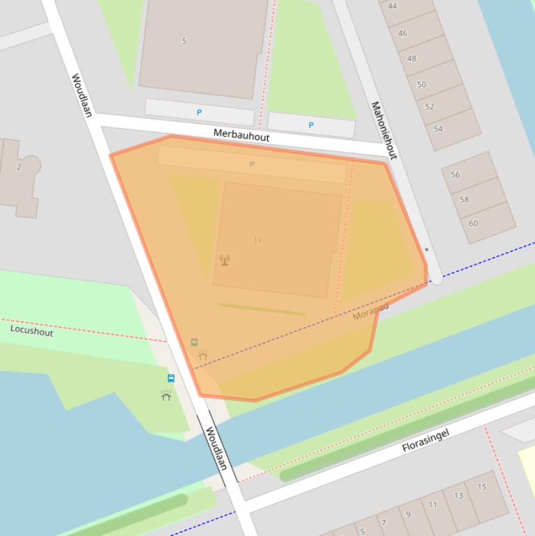 Kaart van postcodegebied 2719JB.