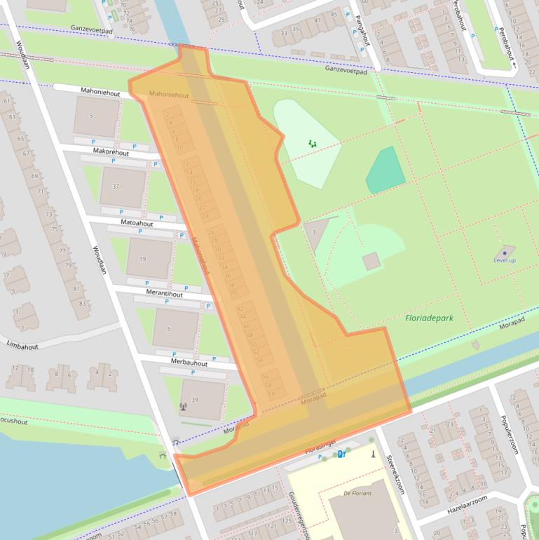 Kaart van postcodegebied 2719JH.