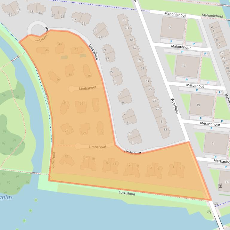 Kaart van postcodegebied 2719JL.