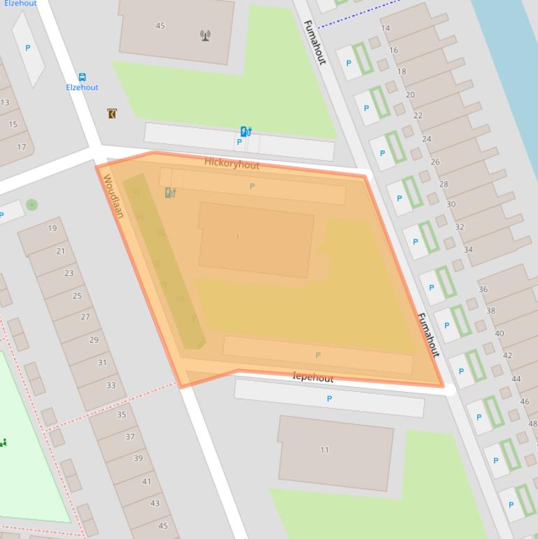 Kaart van postcodegebied 2719JR.