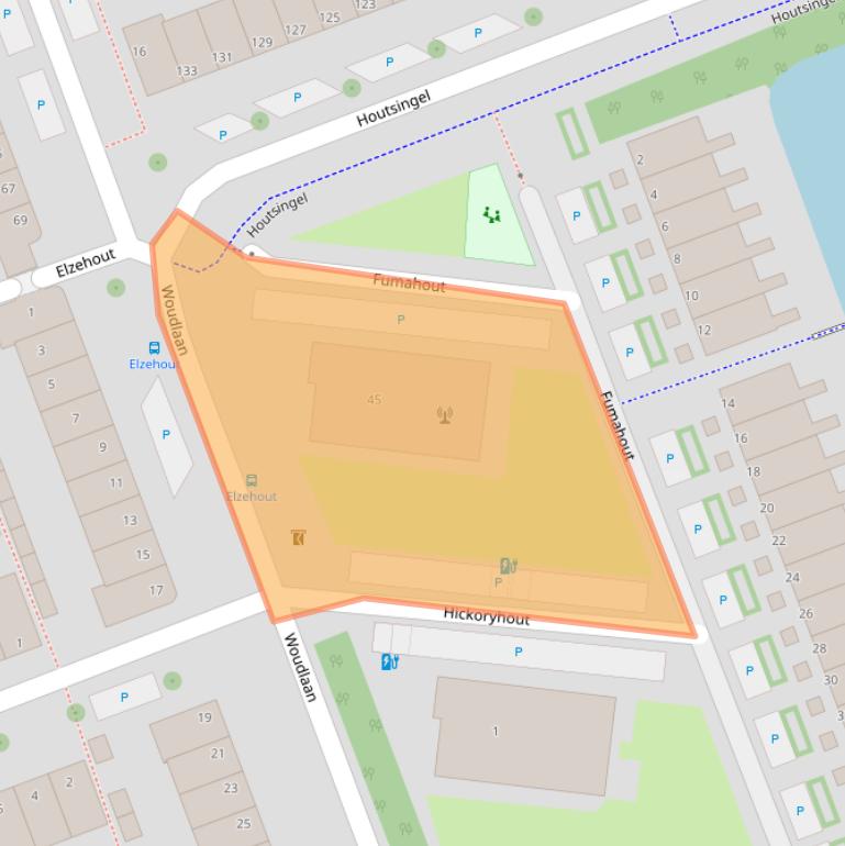 Kaart van postcodegebied 2719JS.