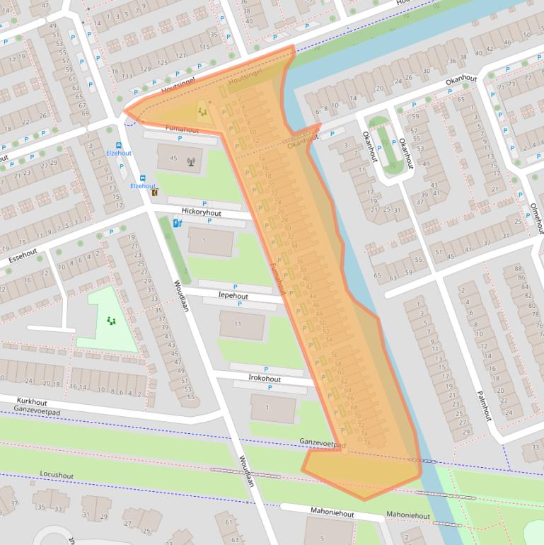 Kaart van postcodegebied 2719JT.