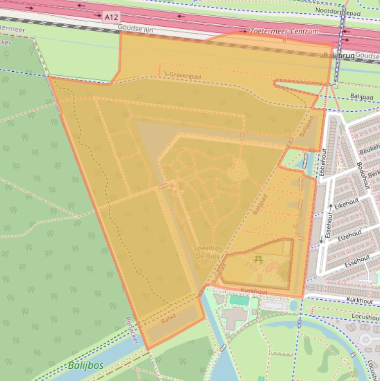 Kaart van postcodegebied 2719JZ.