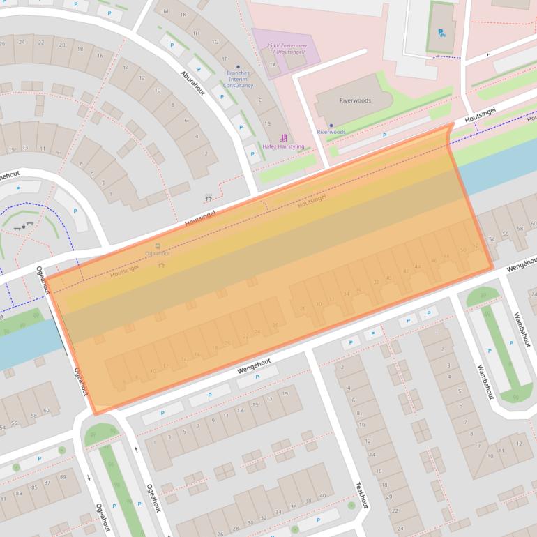 Kaart van postcodegebied 2719KA.