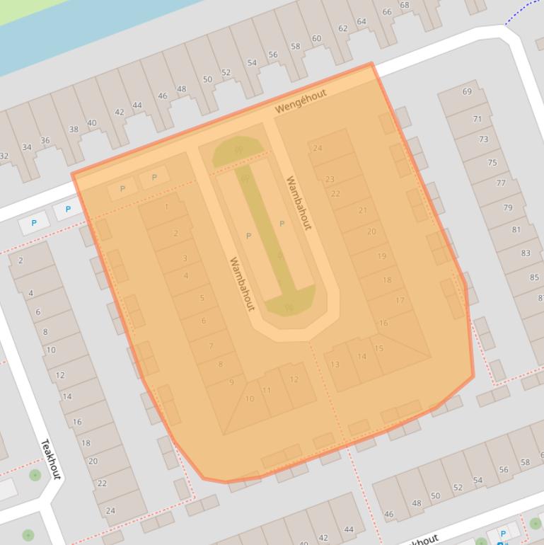 Kaart van postcodegebied 2719KD.