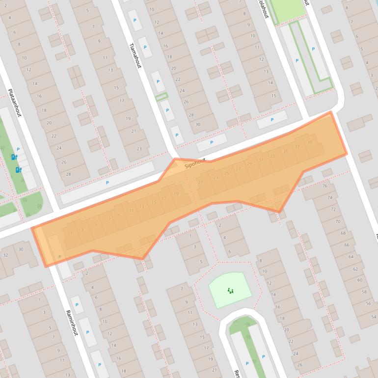 Kaart van postcodegebied 2719KL.