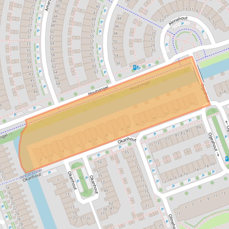 Kaart van postcodegebied 2719KT.