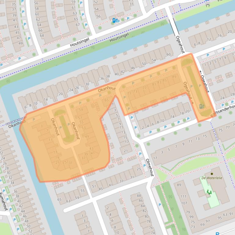 Kaart van postcodegebied 2719KV.