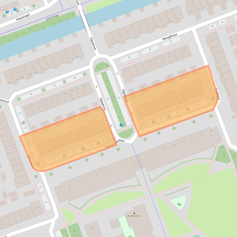 Kaart van postcodegebied 2719KW.