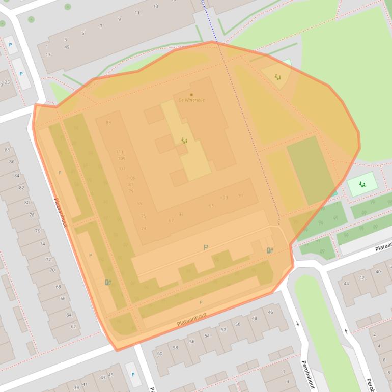 Kaart van postcodegebied 2719LC.