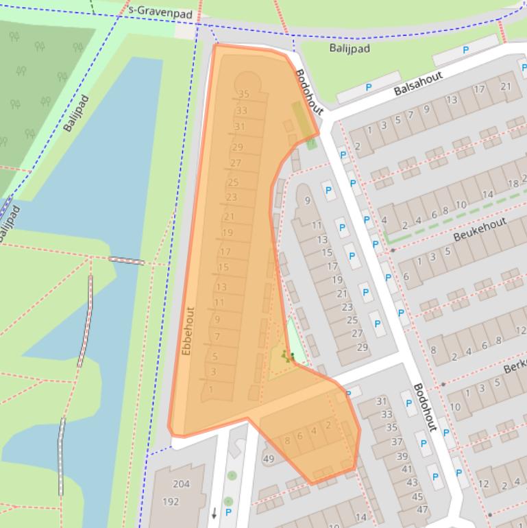 Kaart van postcodegebied 2719MA.