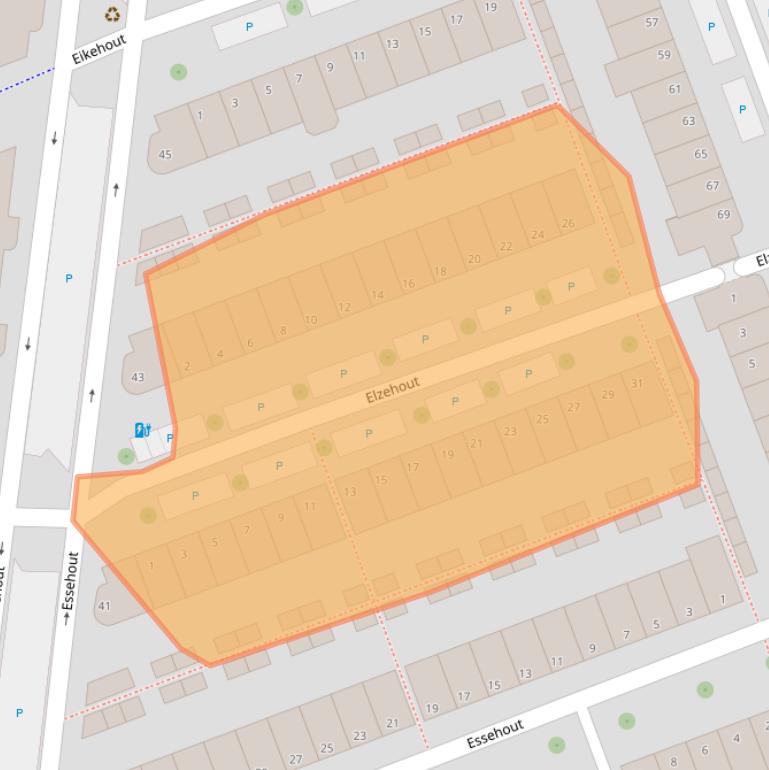 Kaart van postcodegebied 2719MC.