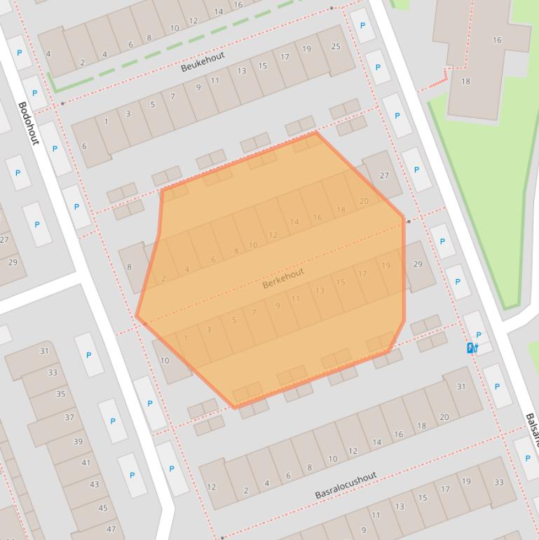 Kaart van postcodegebied 2719MK.