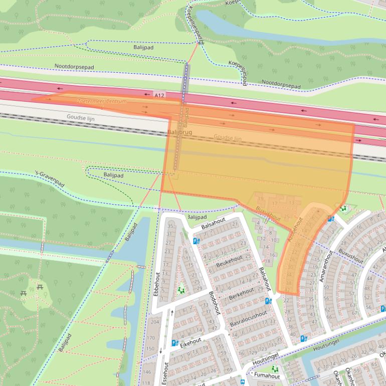 Kaart van postcodegebied 2719MN.