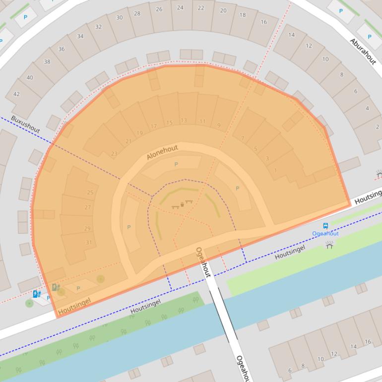Kaart van postcodegebied 2719MS.