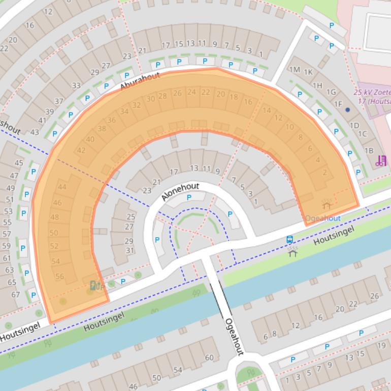 Kaart van postcodegebied 2719MZ.