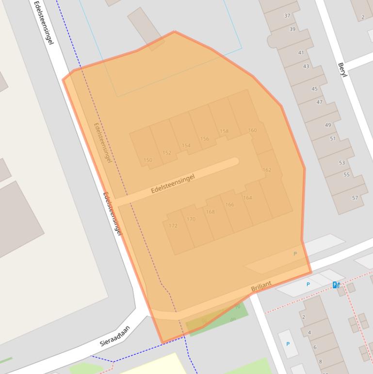 Kaart van postcodegebied 2719RC.