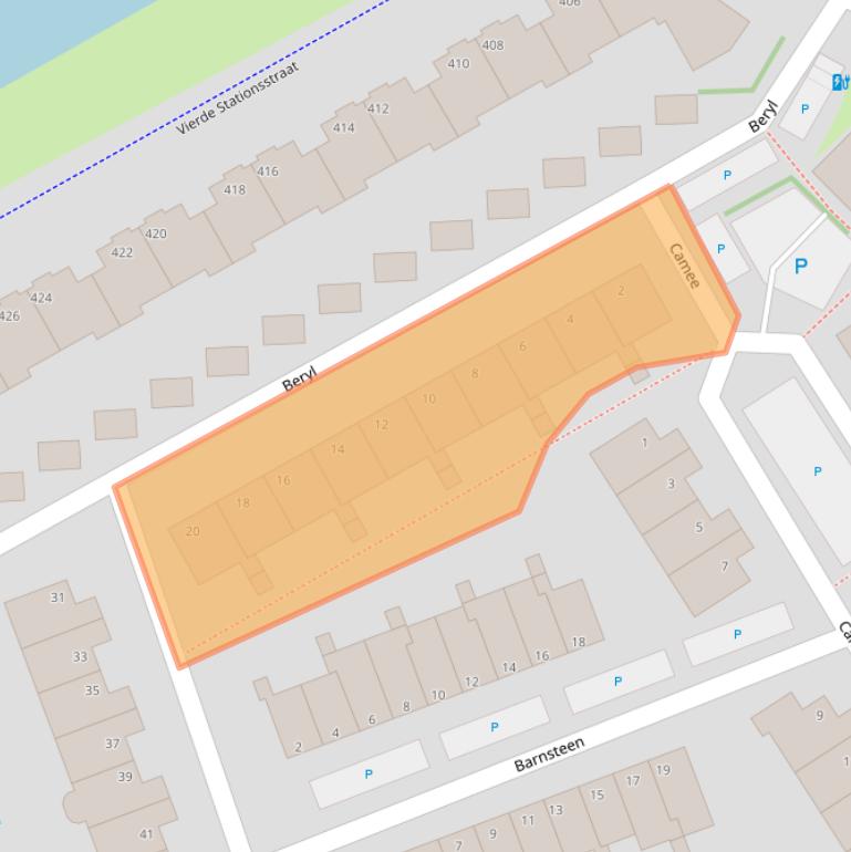 Kaart van postcodegebied 2719RN.