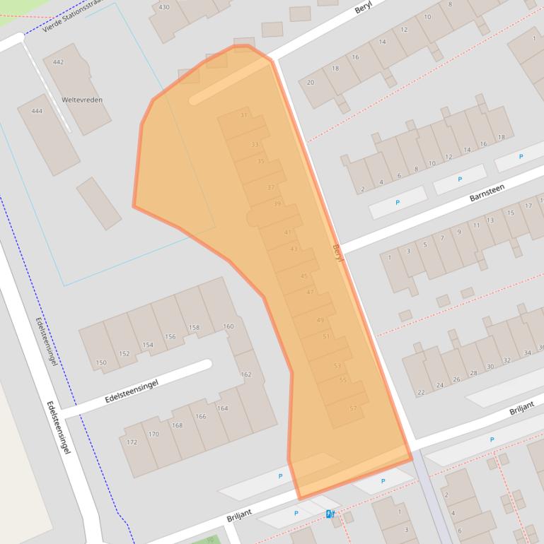 Kaart van postcodegebied 2719RP.