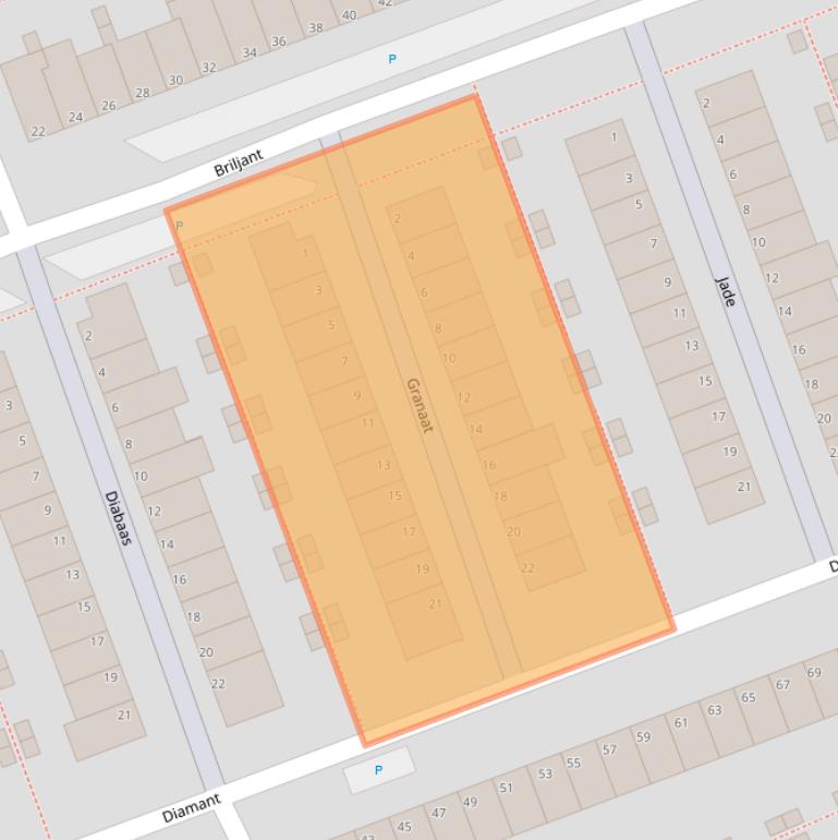 Kaart van postcodegebied 2719RV.