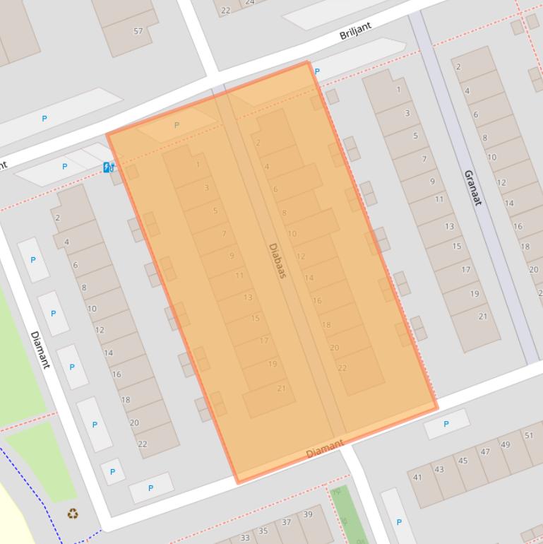 Kaart van postcodegebied 2719RW.