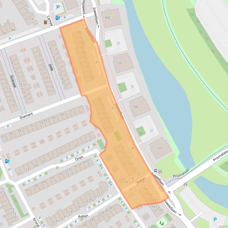 Kaart van postcodegebied 2719SB.