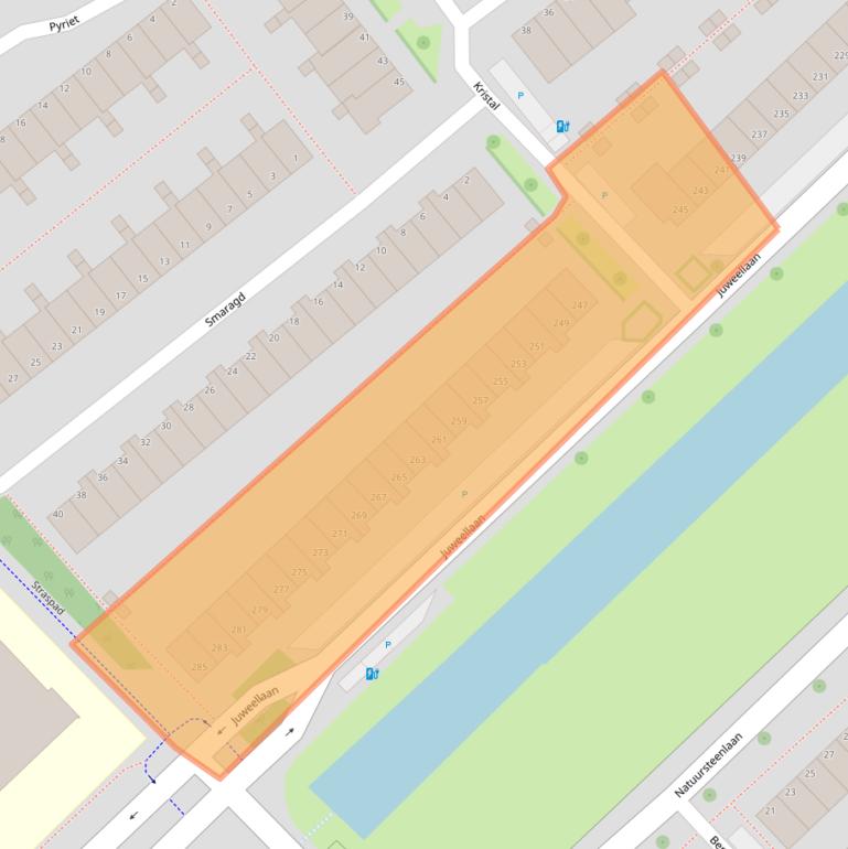 Kaart van postcodegebied 2719SE.