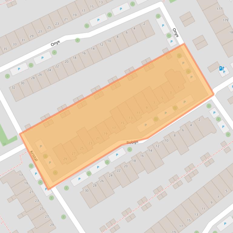 Kaart van postcodegebied 2719SJ.