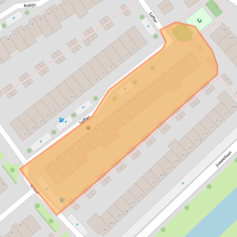 Kaart van postcodegebied 2719SM.