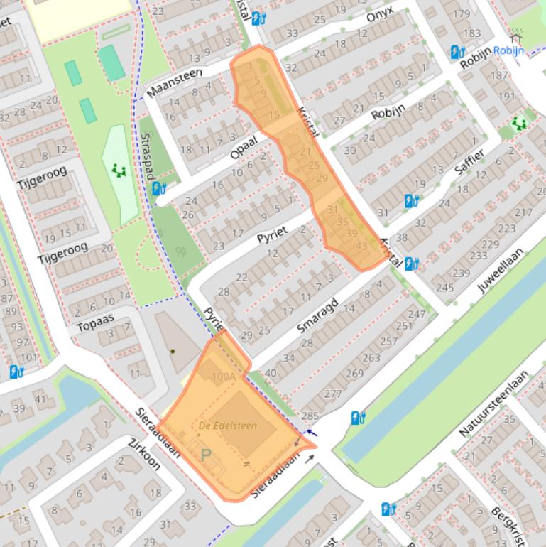 Kaart van postcodegebied 2719SN.