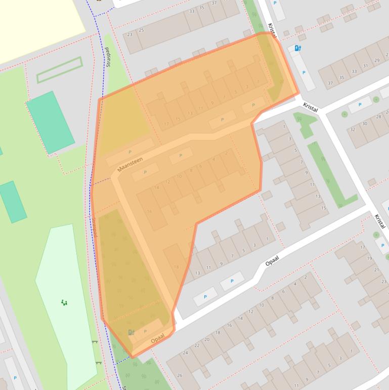 Kaart van postcodegebied 2719SP.