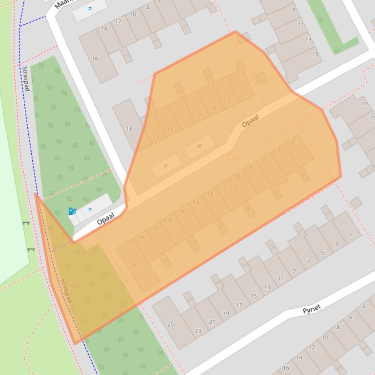 Kaart van postcodegebied 2719SR.